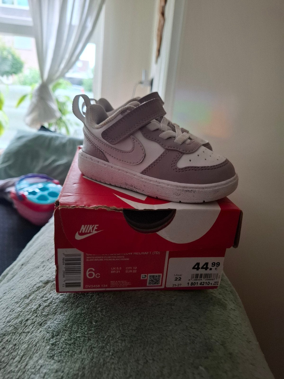 Nike Court Borough Low Recraft White venice/ Plum fog, Ophalen, Schoentjes, Zo goed als nieuw, Nike