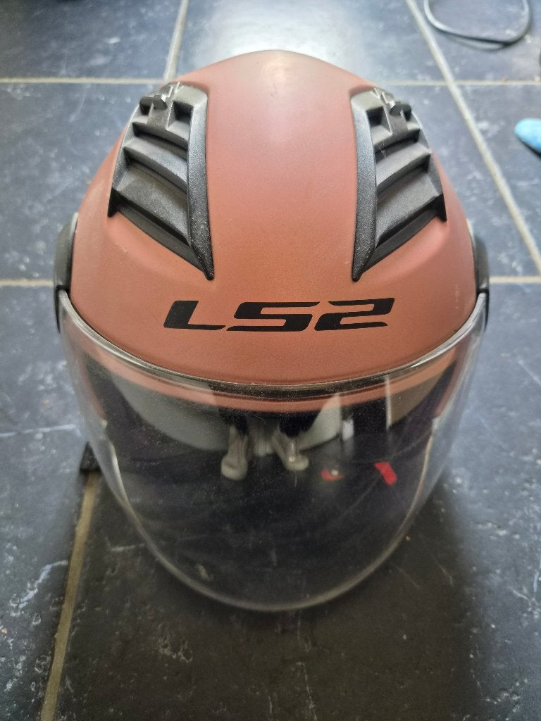 Scooter helm, Fietsen en Brommers, Ophalen, Nieuw, Extra small of kleiner, LS2