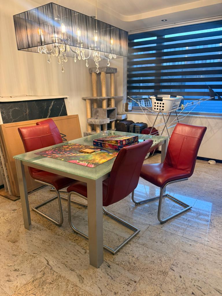 Eettafel, Ophalen, Gebruikt, 50 tot 100 cm, Glas