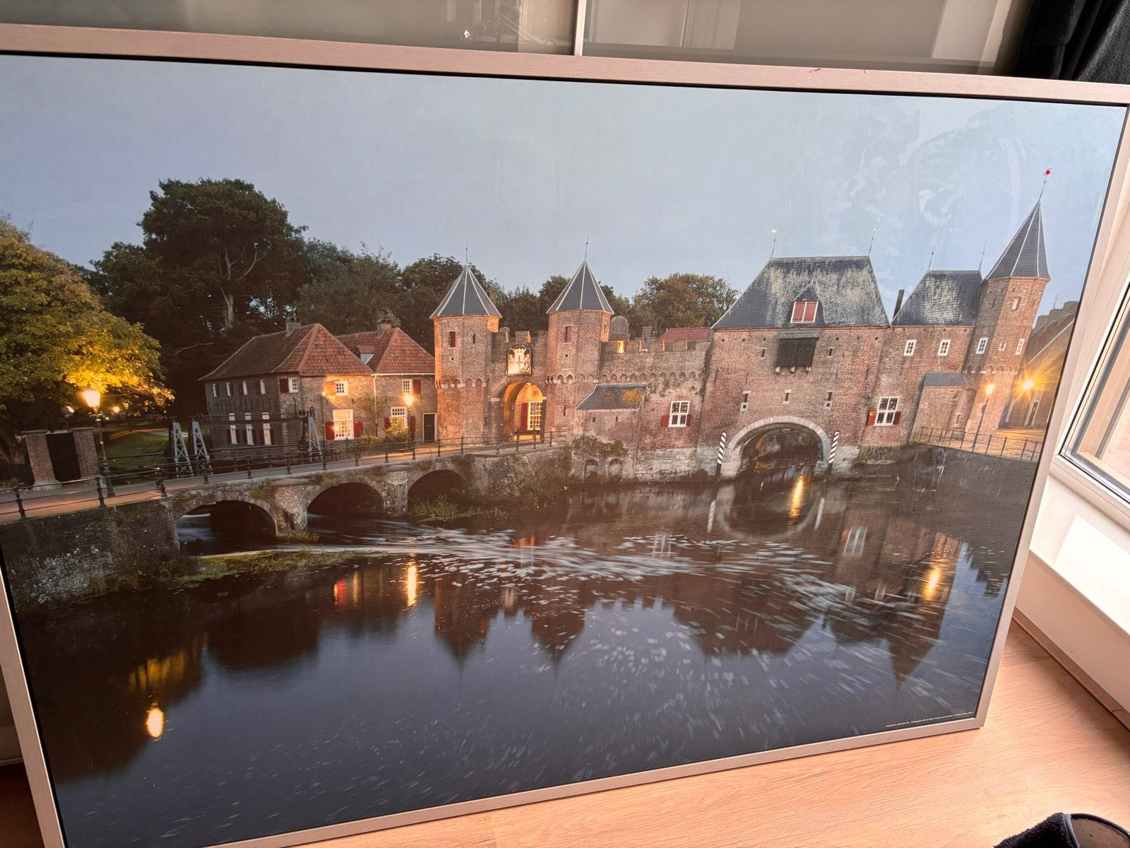 Koppelpoort Amersfoort schilderij, Ophalen, Gebruikt, Schilderij, 100 tot 125 cm
