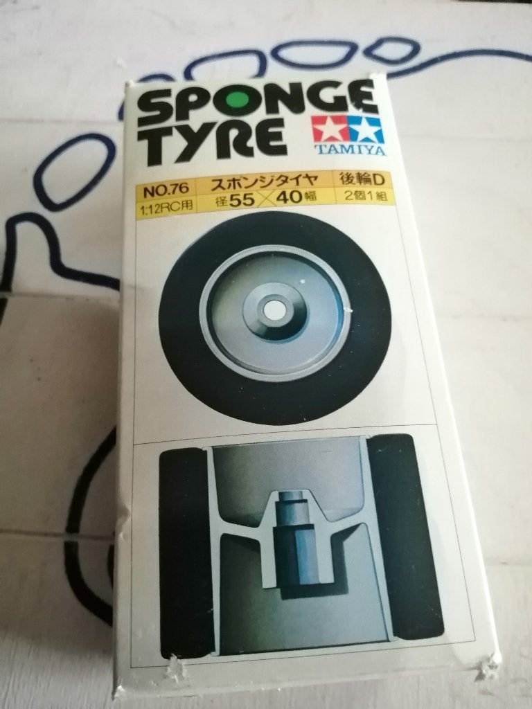 Vintage tamiya velg in doosje sponge Tyre nr 76, Hobby en Vrije tijd, Elektro, Nieuw, Ophalen of Verzenden, Onderdeel