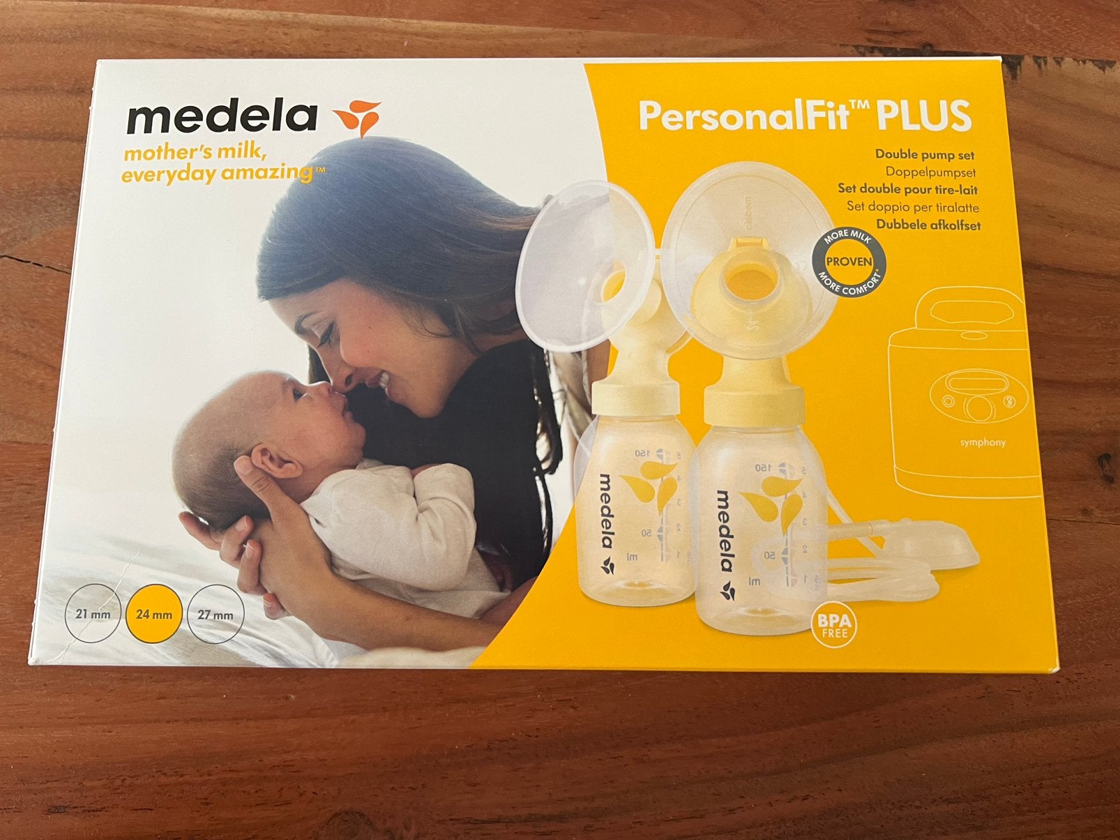 Kolf medela personal fit plus 24 mm schild, Kinderen en Baby's, Ophalen of Verzenden, Zo goed als nieuw, Borstkolf