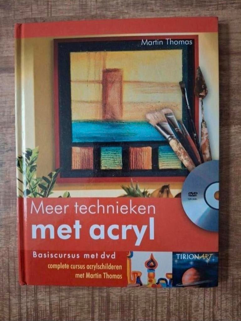Meer technieken met acryl Basiscursus met dvd Martin Thomas, Martin Thomas, Ophalen of Verzenden, Zo goed als nieuw, Tekenen en Schilderen