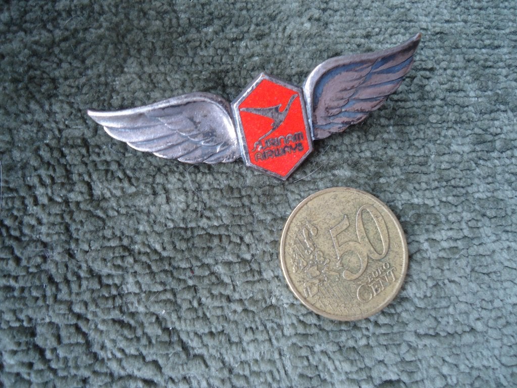 Wing piloot Surinam Airways KLM stewardess ca 1953, Verzenden, Zo goed als nieuw, Patch, Badge of Embleem
