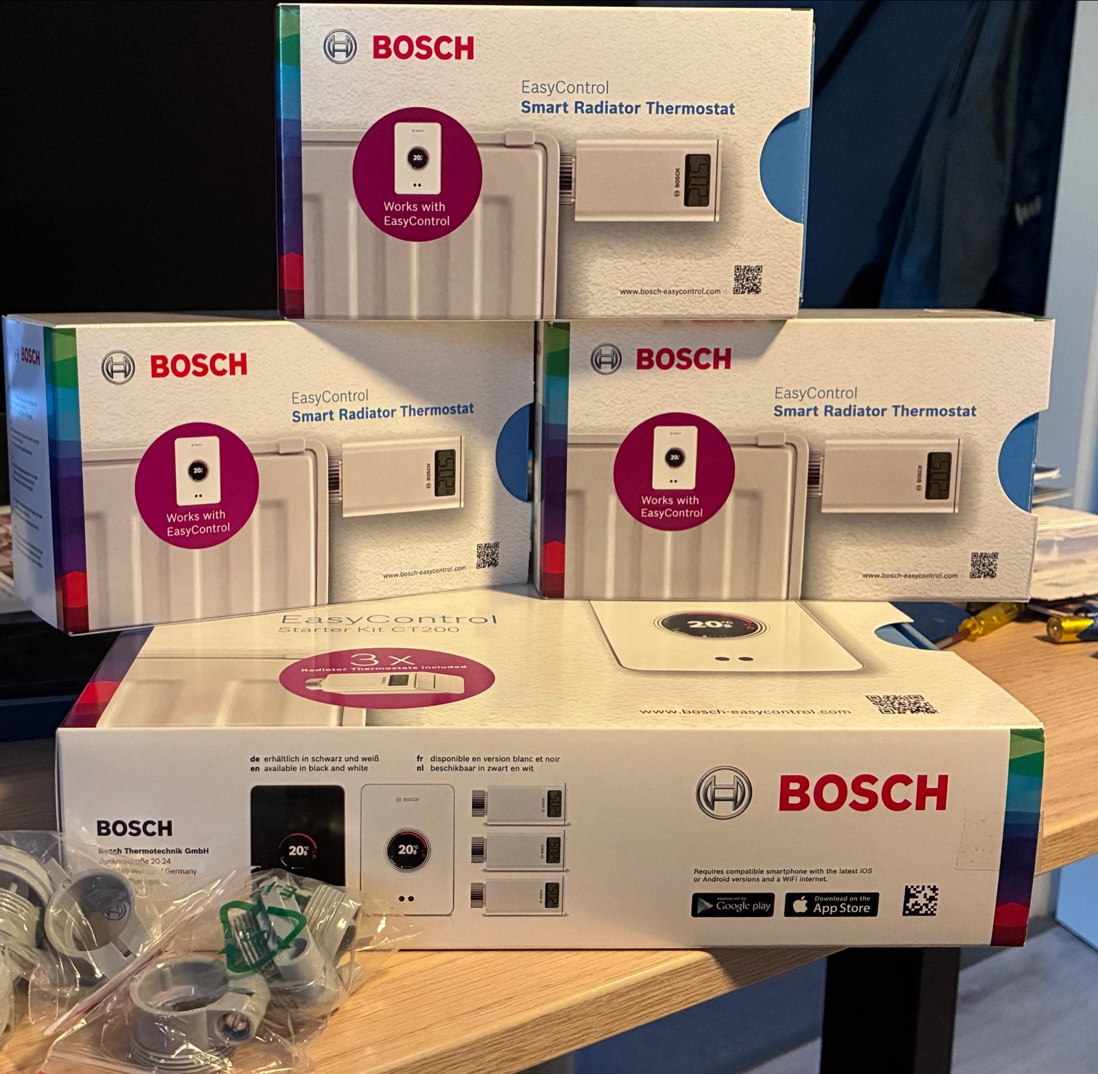 Bosch EasyControl CT200 Slimme Thermostaat Starter Kit, Doe-het-zelf en Verbouw, Ophalen of Verzenden, Slimme thermostaat, Zo goed als nieuw