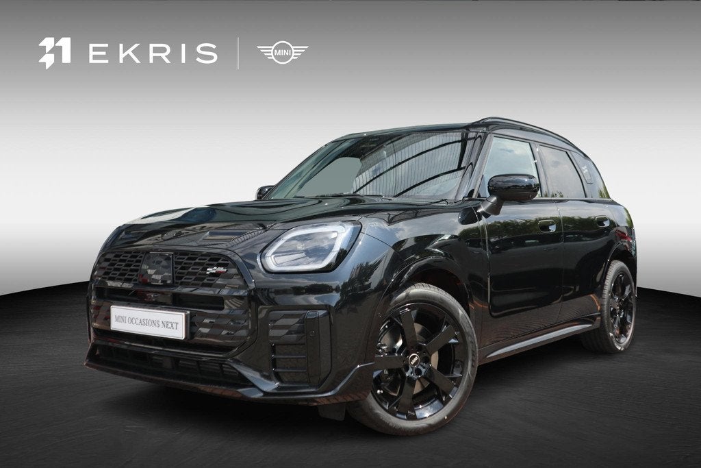 MINI Countryman C | John Cooper Works Trim + Pakket L, Met garantie (alle), Leder en Stof, Zwart, Origineel Nederlands