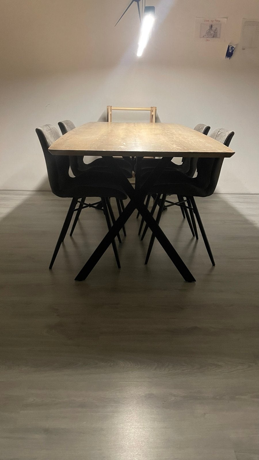 Elegante eettafel met 4 stoelen - Modern design, Huis en Inrichting, Gebruikt, 150 tot 200 cm, Vier personen, Rechthoekig
