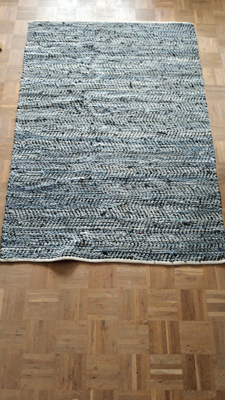 Denim vloerkleed 100% katoen, 100 tot 150 cm, Blauw, Ophalen of Verzenden, 150 tot 200 cm