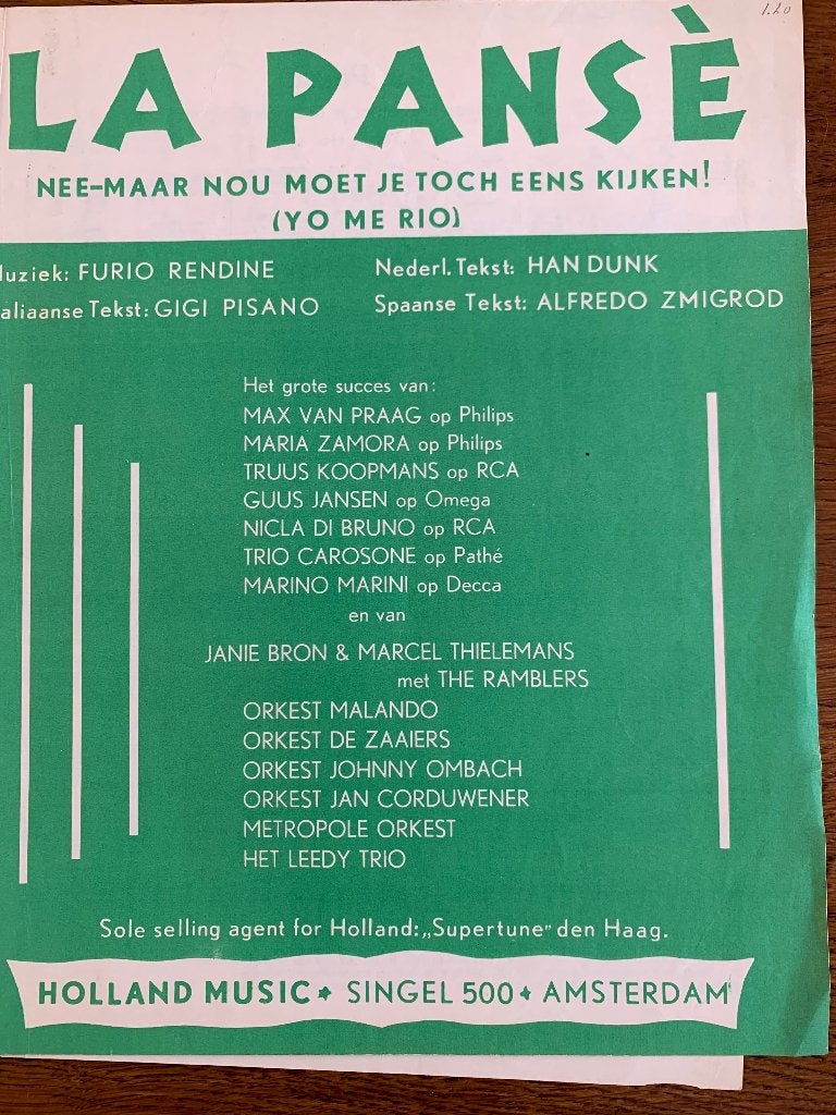 Bladmuziek "Nee-maar nou moet je toch eens kijken!", Ophalen of Verzenden, Zo goed als nieuw, Artiest of Componist, Populair