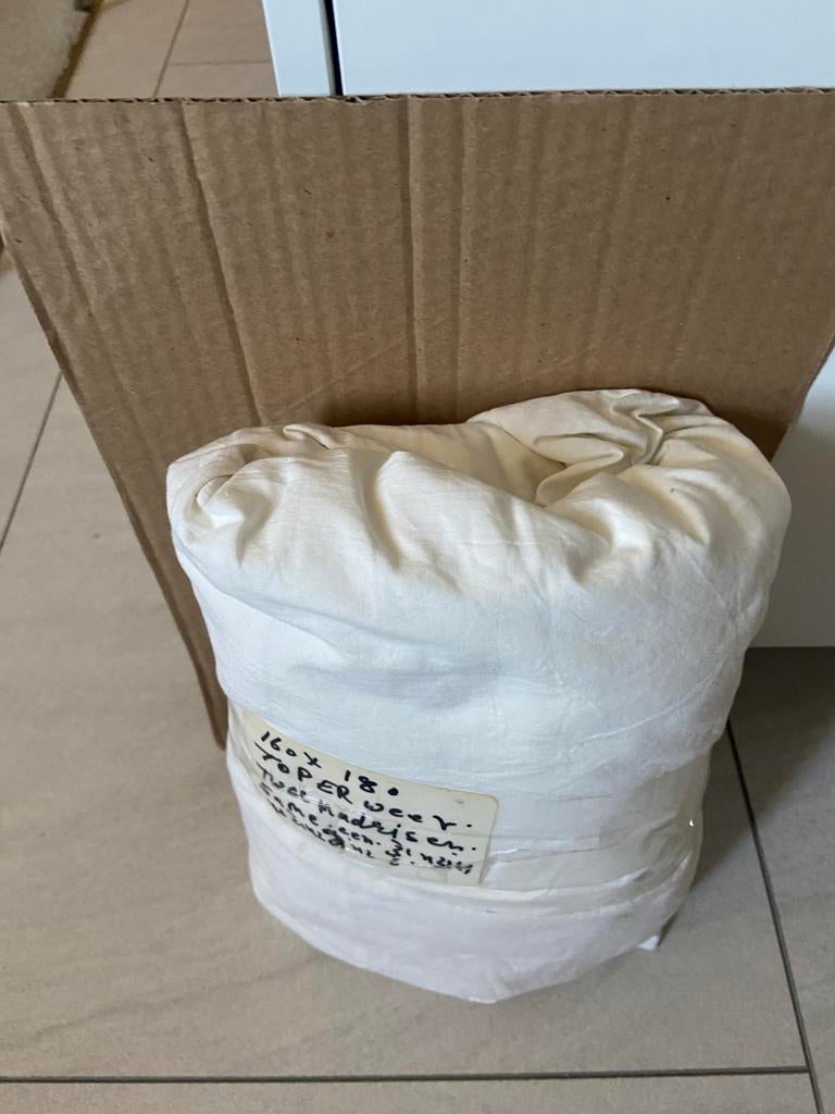 Topper hoeslaken 160x200 dubbel matras, Huis en Inrichting, Slaapkamer | Beddengoed, Tweepersoons, Ophalen of Verzenden, Zo goed als nieuw