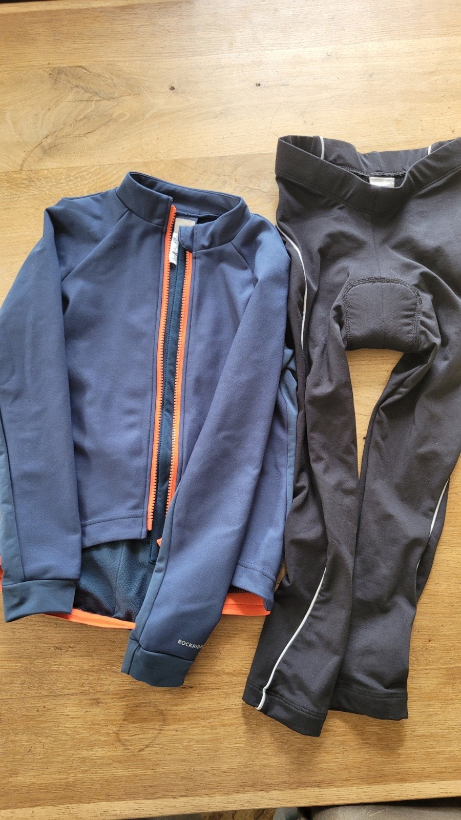 Fietskleding set Decathlon Rockrider kind (jasje en broek), Decathlon, Rockrider, Kinderen, Overige maten, Ophalen of Verzenden