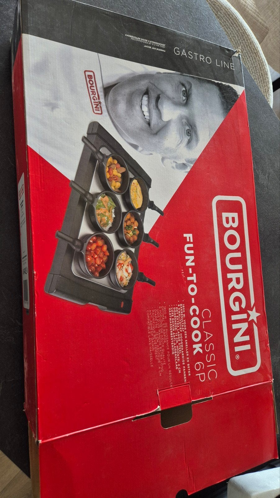 Bourgini Fun-To-Cook 6P Gourmetstel Raclette Grill, Witgoed en Apparatuur, Ophalen, Zo goed als nieuw