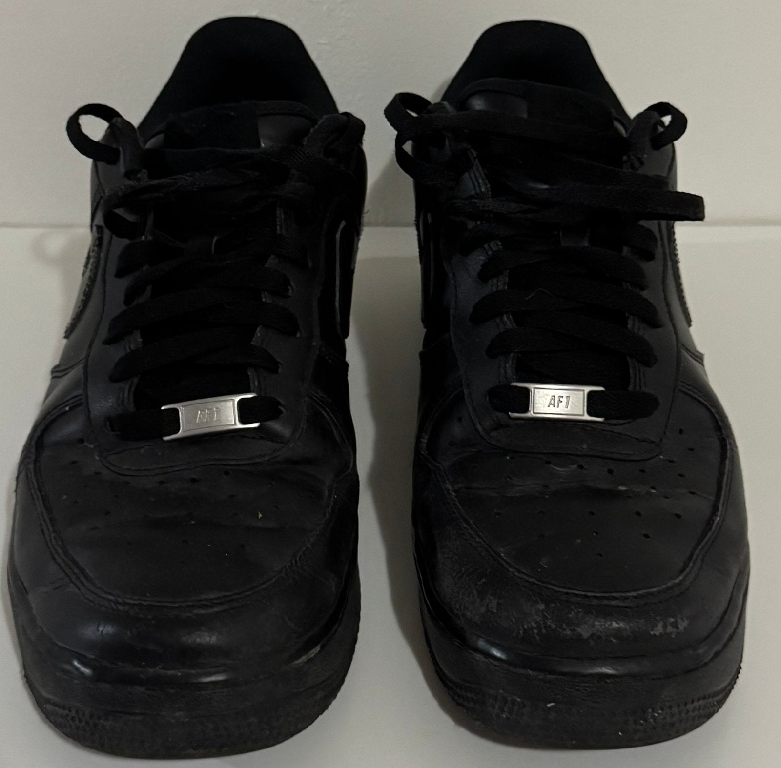 Nike schoenen Zwart Air Force 1 '07, Ophalen, Gedragen, Zwart