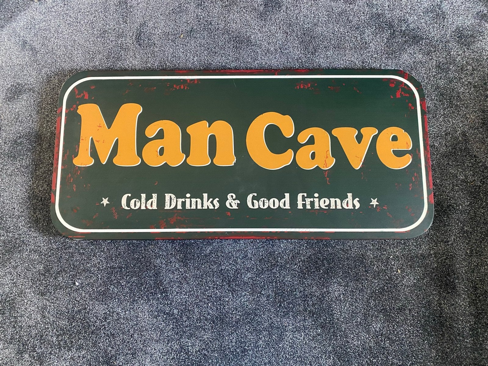 Man Cave Bord - Cold Drinks & Good Friends, Ophalen, Vintage, Meerkleurig, Zo goed als nieuw