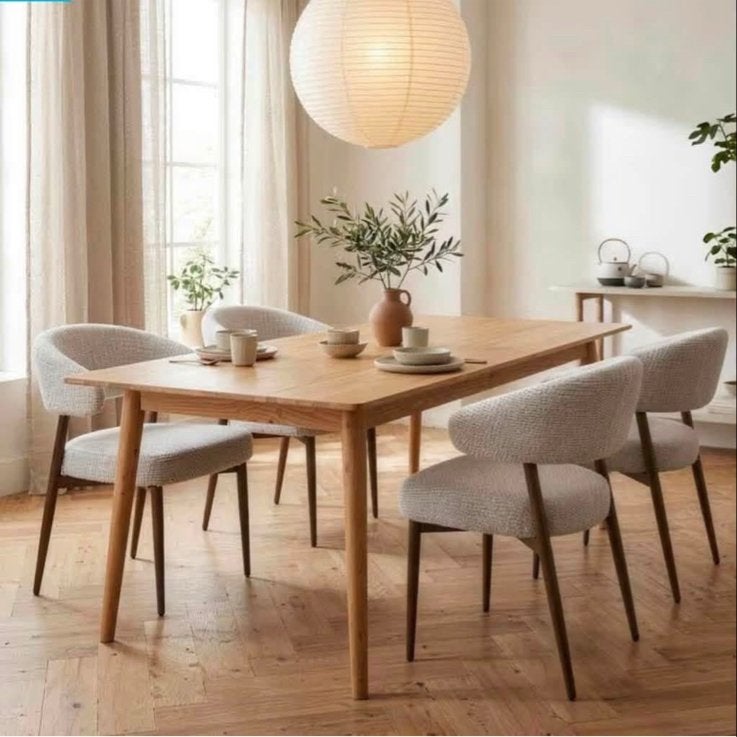 Set van 6 Japandi eetkamerstoelen - Nieuw in doos, Ophalen, Japandi, Overige kleuren, Nieuw