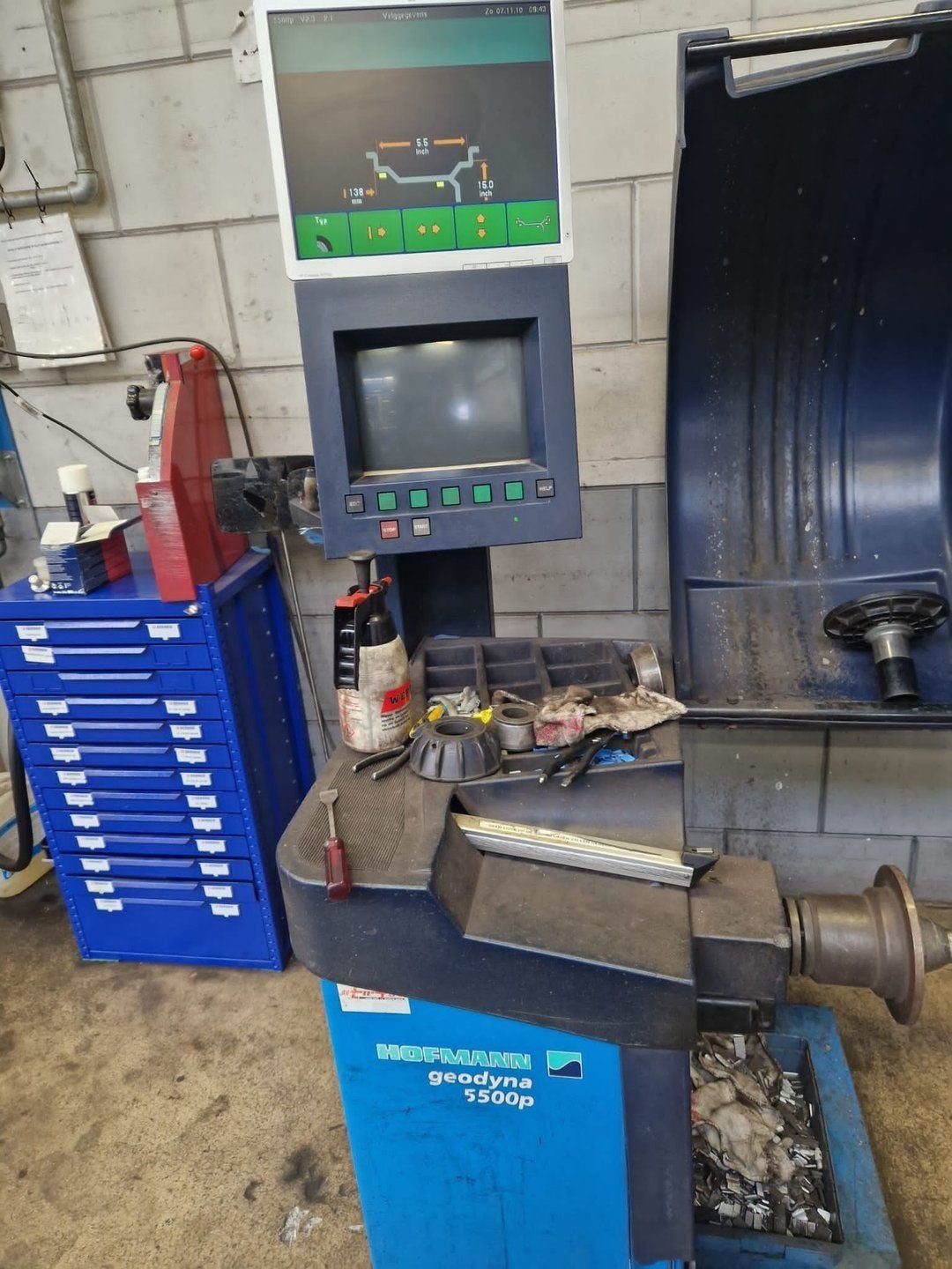 Balanceeraparaat Balanceer machine Hofmann 5500 P, Gebruikt, -, -, Ophalen of Verzenden