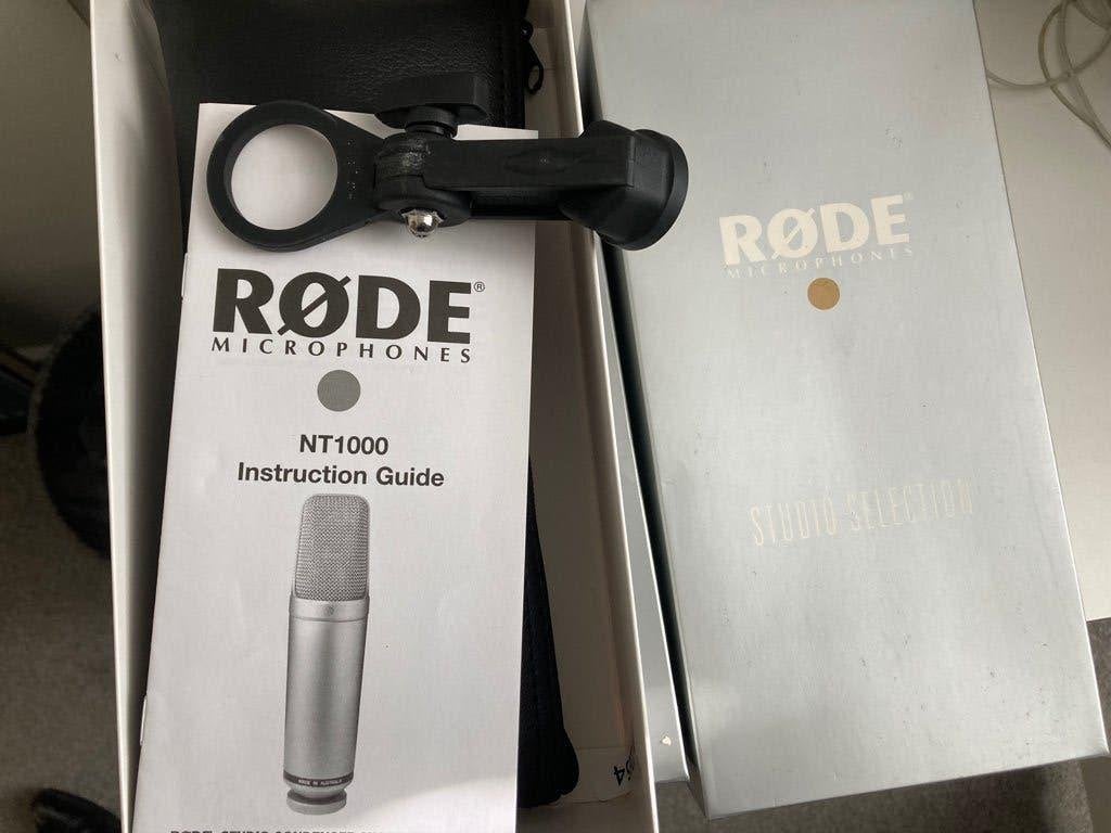 RODE NT 1000 overhead microfoons, 2 x, Muziek en Instrumenten, Verzenden, Zo goed als nieuw, Studiomicrofoon