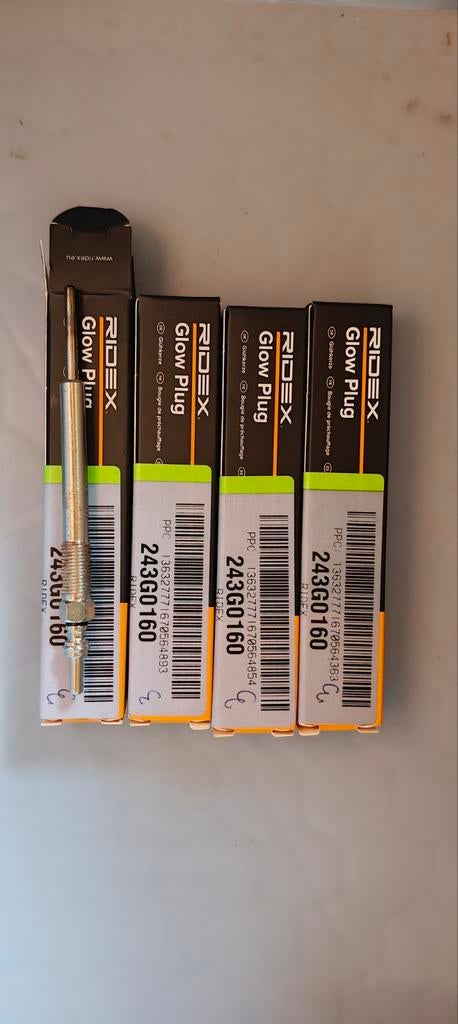 RIDEX Gloeibougies 243G0160 - Set van 4, Ophalen of Verzenden, Nieuw, Universele onderdelen