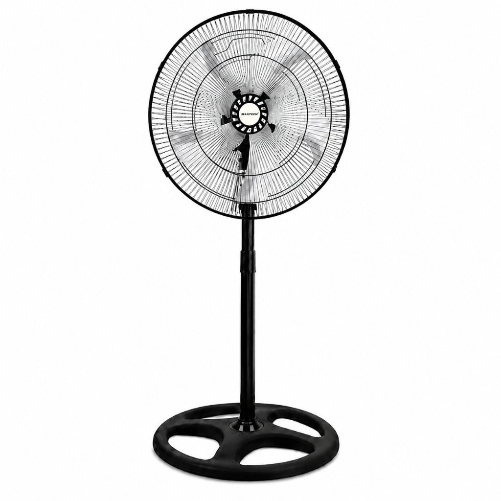 MaxTech Staande Ventilator 45 cm 75W 3 Standen Zwart, Witgoed en Apparatuur, Ventilatoren, Ophalen, Nieuw, Statiefventilator