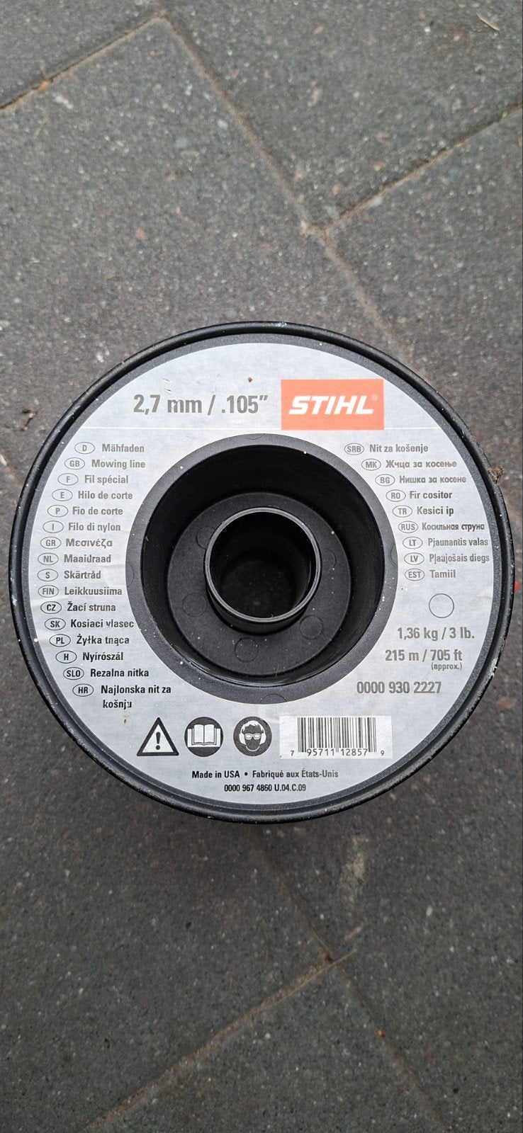 Stihl bosmaaierdraad 2,7 mm - nog 200 meter op rol, Ophalen of Verzenden