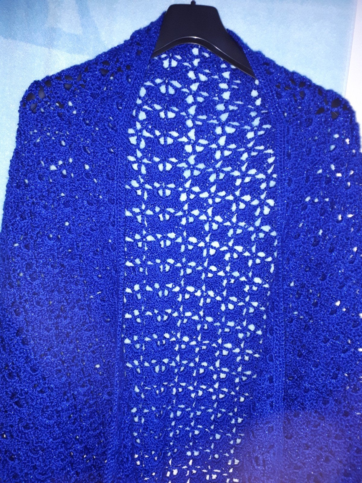 Blauwe sjaal /poncho, Ophalen of Verzenden, Nieuw, Maat 46/48 (XL) of groter, Sjaal
