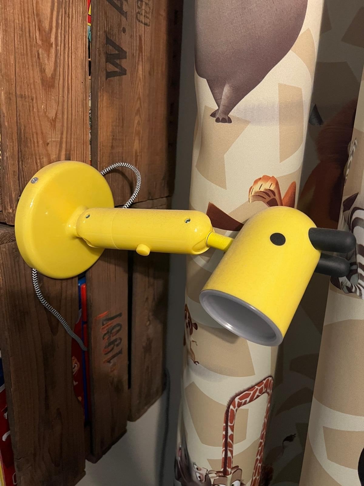 Wandlamp/bureaulamp giraffe, Geel, Ophalen of Verzenden, Zo goed als nieuw, Verstelbaar