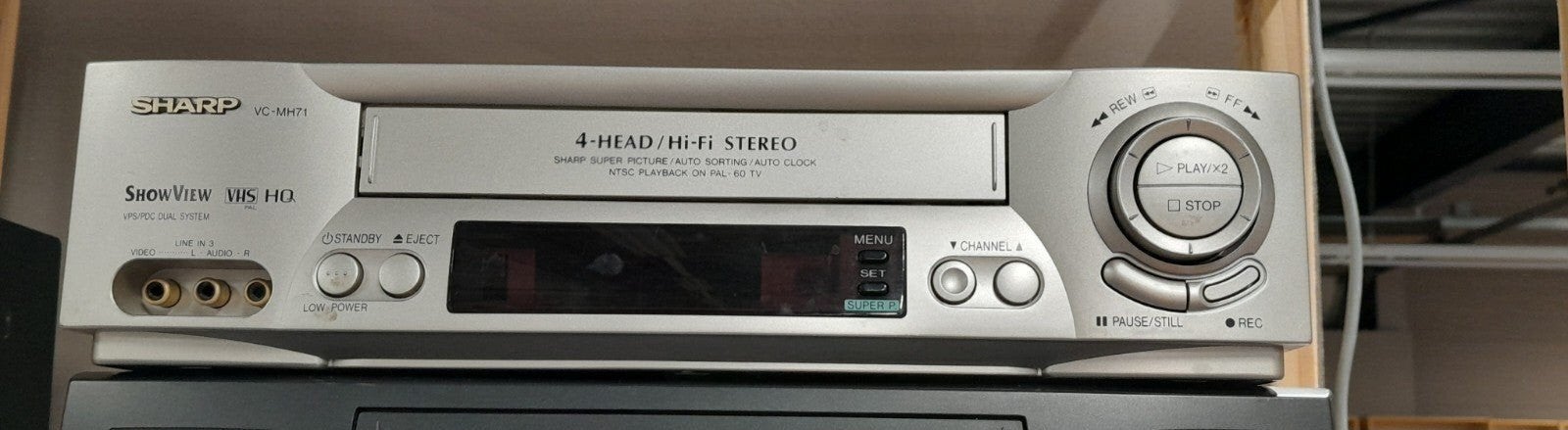 Sharp VC-S871 VHS VCR - 4-Head Hi-Fi Stereo, Ophalen of Verzenden, Gebruikt, VHS-speler of -recorder