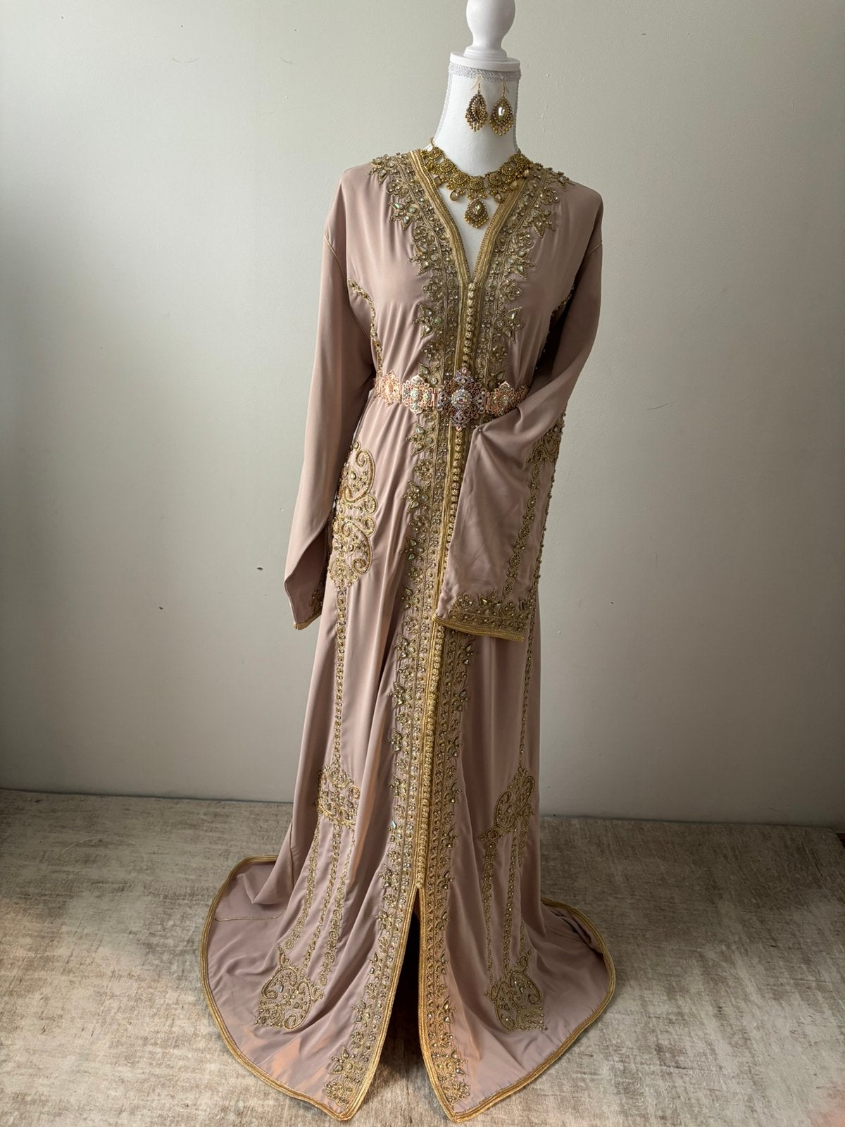 Kaftan te HUUR, Overige typen, Blauw, Zo goed als nieuw, Ophalen