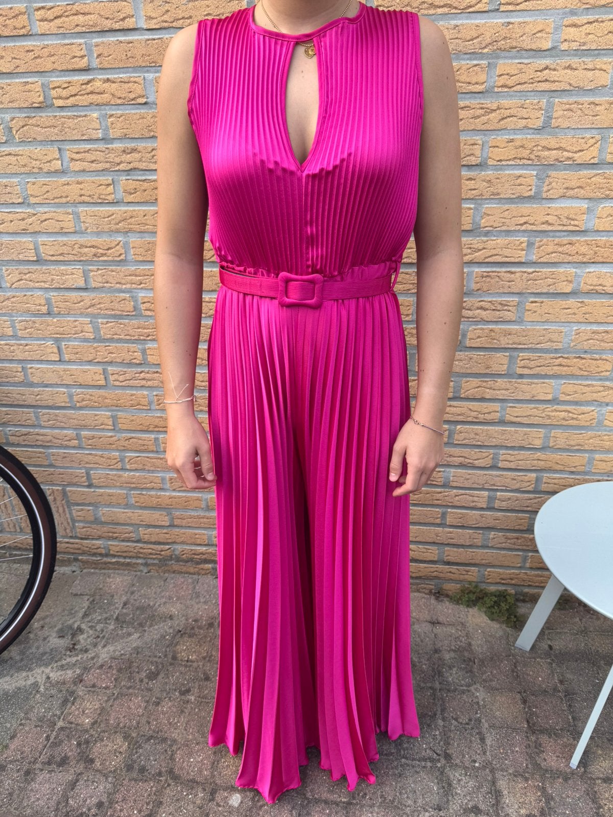 Gala jumpsuit fuchsia, Ophalen of Verzenden, Zo goed als nieuw, Maat 36 (S), Roze