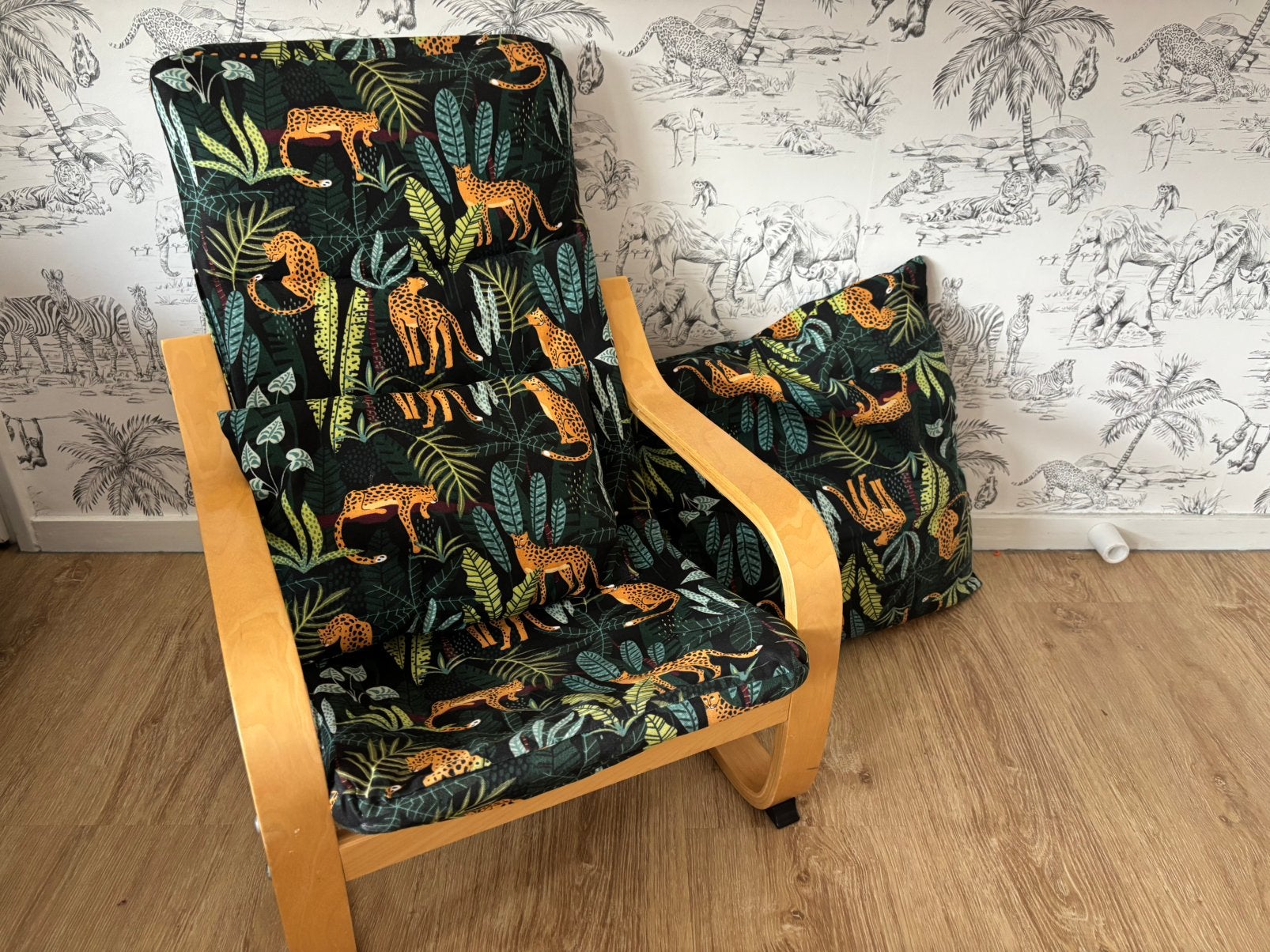 Kinder Lounge stoel jungle ikea poang handgemaakt, Ophalen, Zo goed als nieuw, Stoel(en)