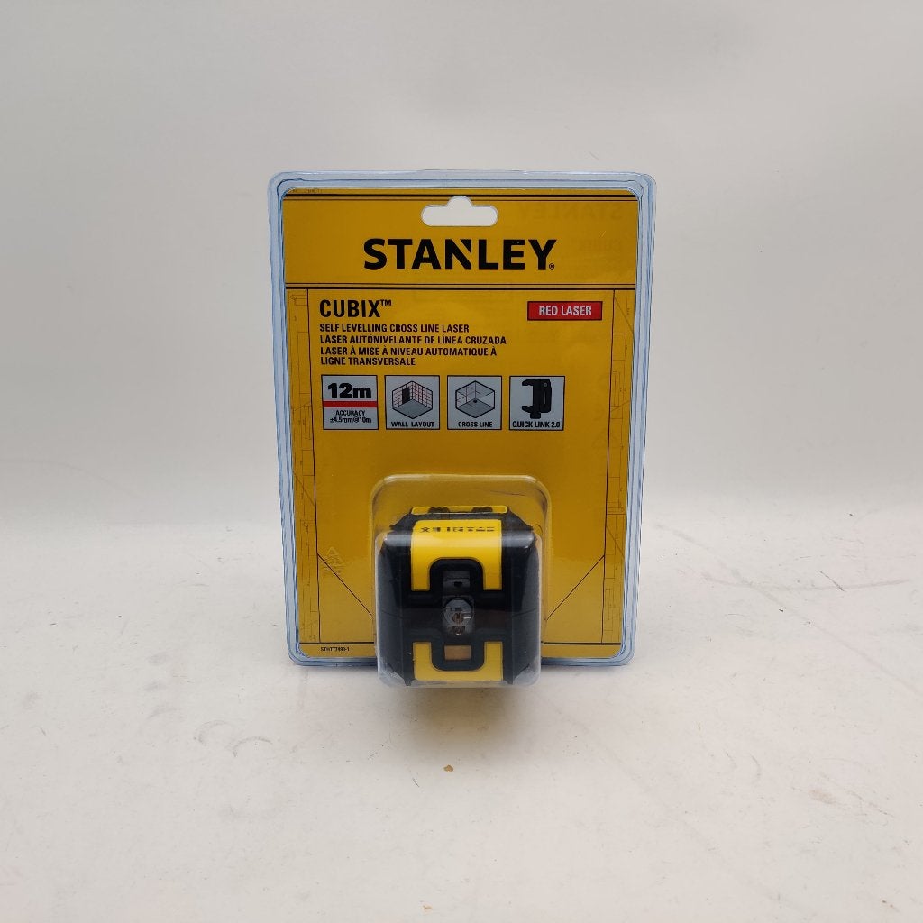 Stanley kruislijnlaser CUBIX rood 12 meter NIEUW voor €49.99, S, Nieuw, Ophalen of Verzenden, S