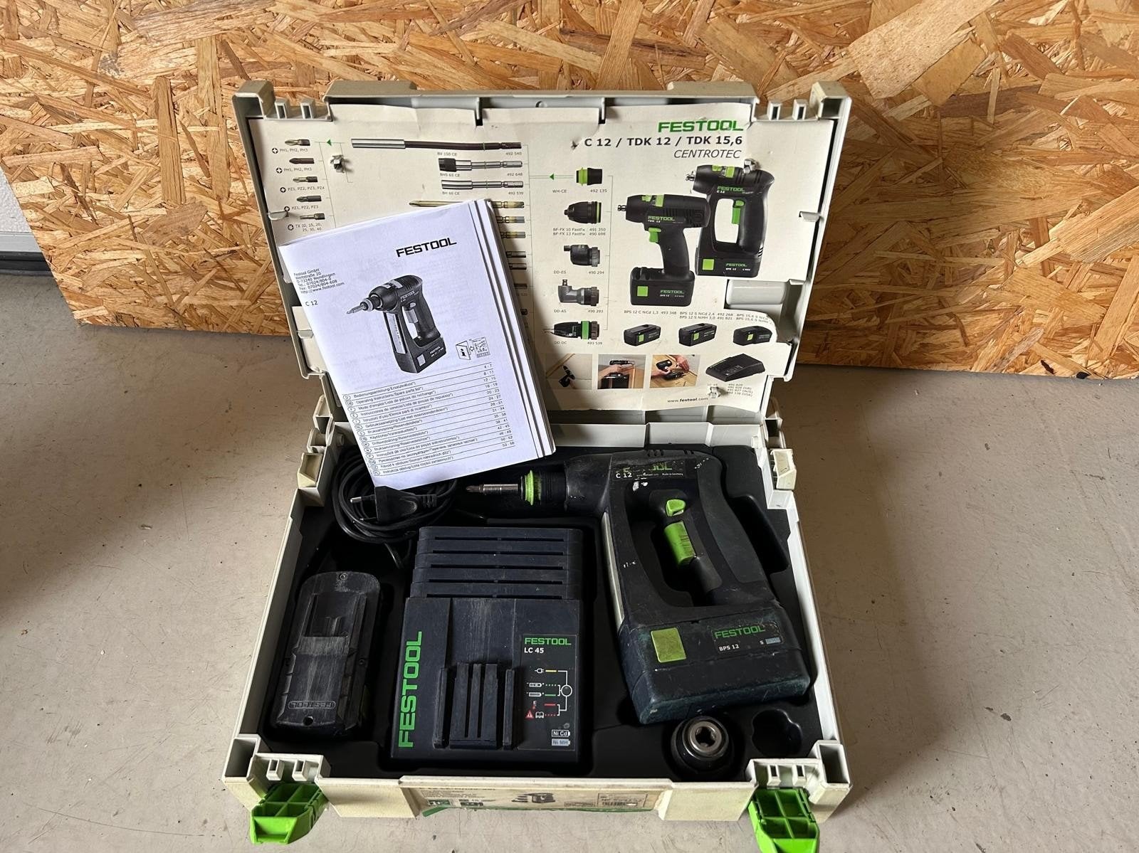 Festool C 12 Accuboormachine met Oplader en Accu, Gebruikt, Variabele snelheid, Ophalen of Verzenden, Boor- en Schroefmachine