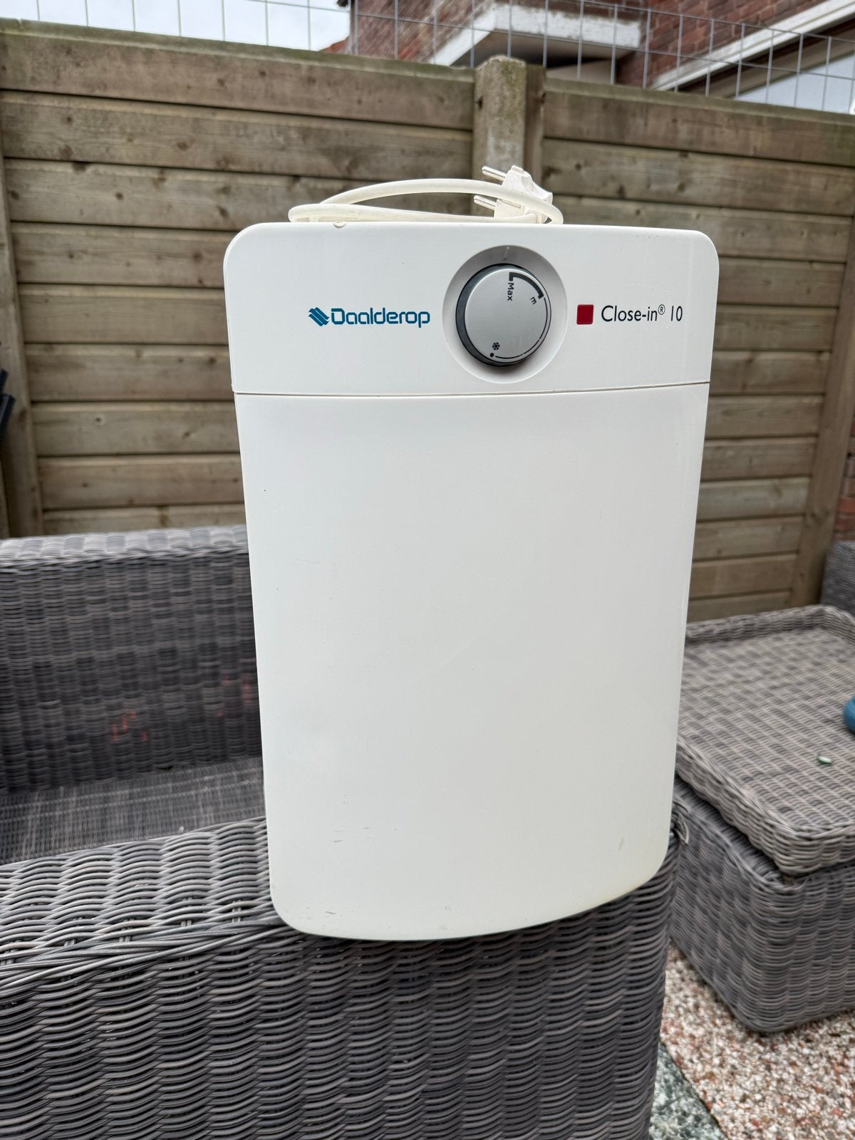 Daalderop Close-in 10 liter boiler, Ophalen, Gebruikt, Boiler, Minder dan 20 liter