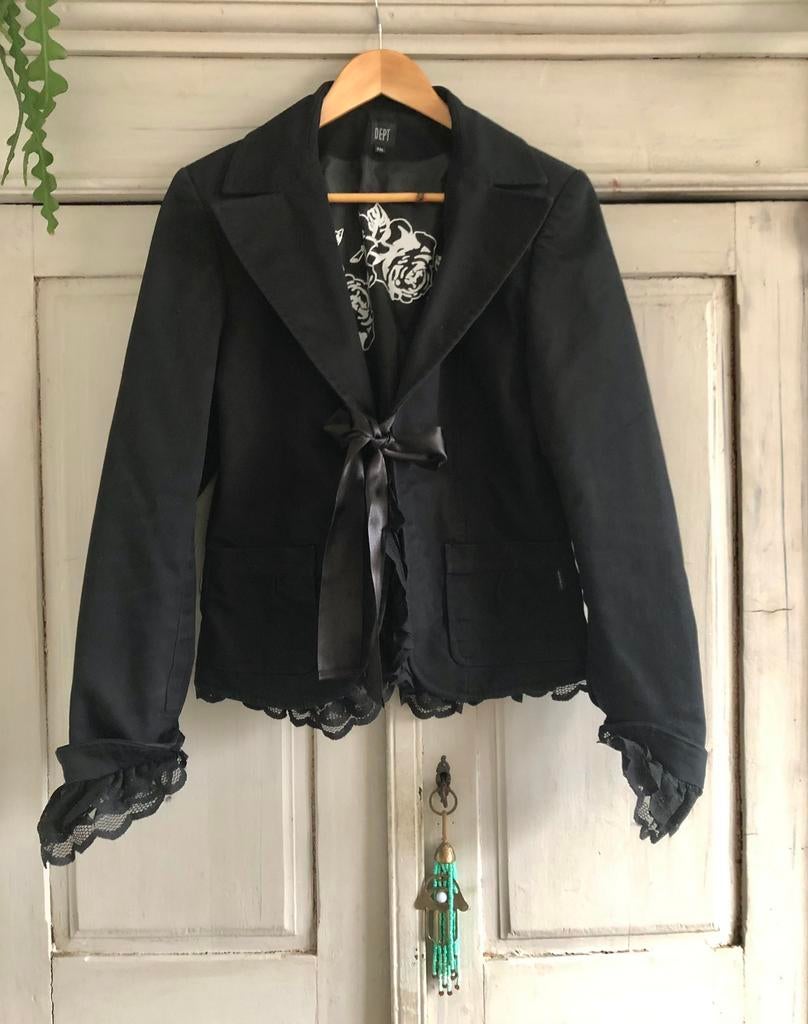 Bijzonder ‘Prince stijl’ Dept JASJE met kant MT L - XL, Ophalen, Zwart, Maat 42/44 (L), Zo goed als nieuw