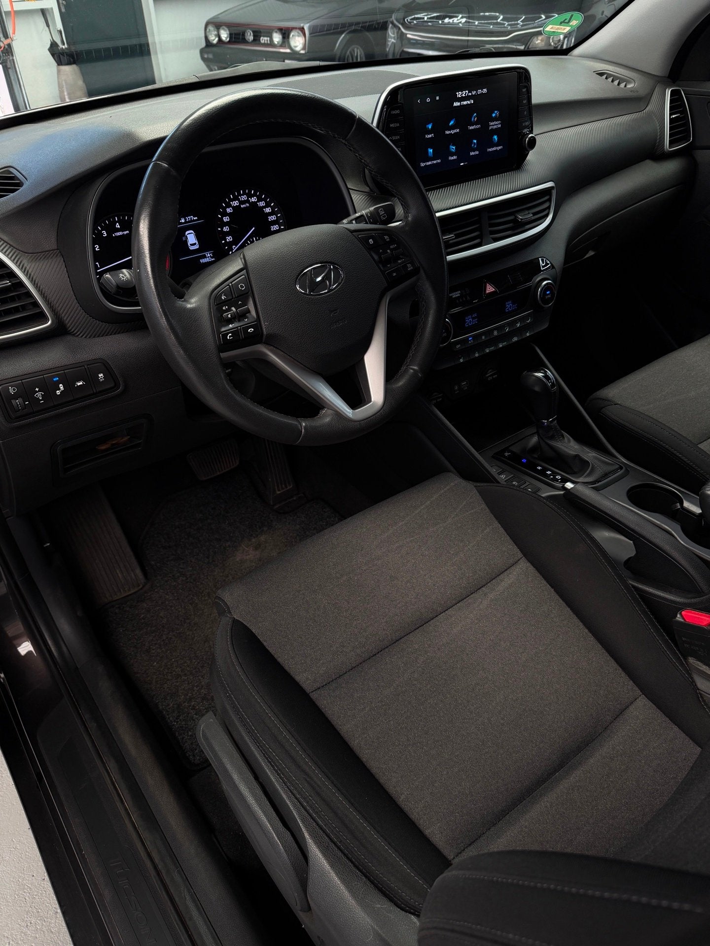 Hyundai Tucson 1.6 T-GDI CarPlay Camera Trekhaak, Auto's, Stof, Gebruikt, 4 cilinders, Bedrijf