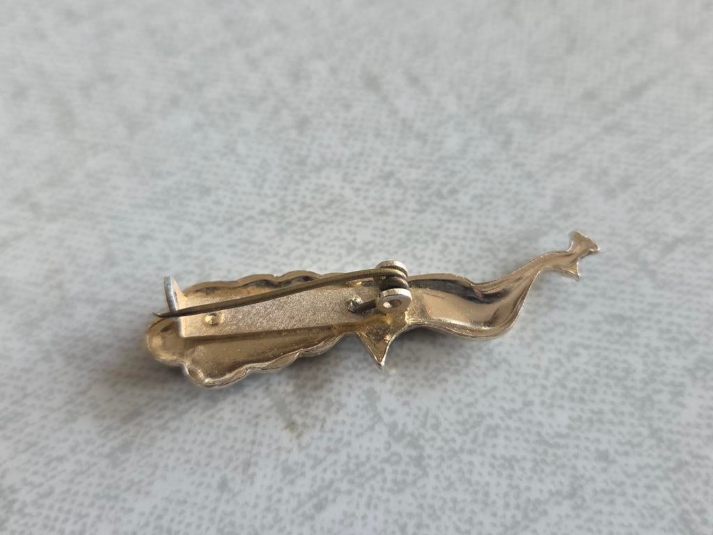 Zilverkleurige pauw broche, Ophalen of Verzenden