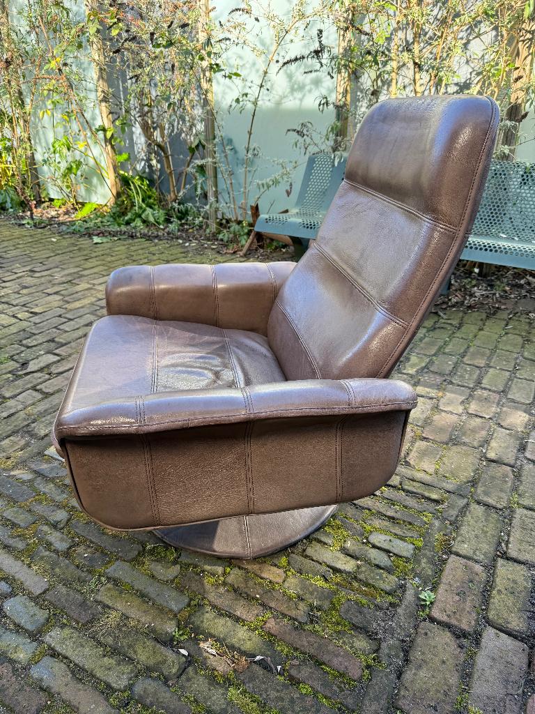 Desede De Sede DS50 draaistoel Neckleder vintage, Ophalen, Gebruikt, Vintage, 75 tot 100 cm