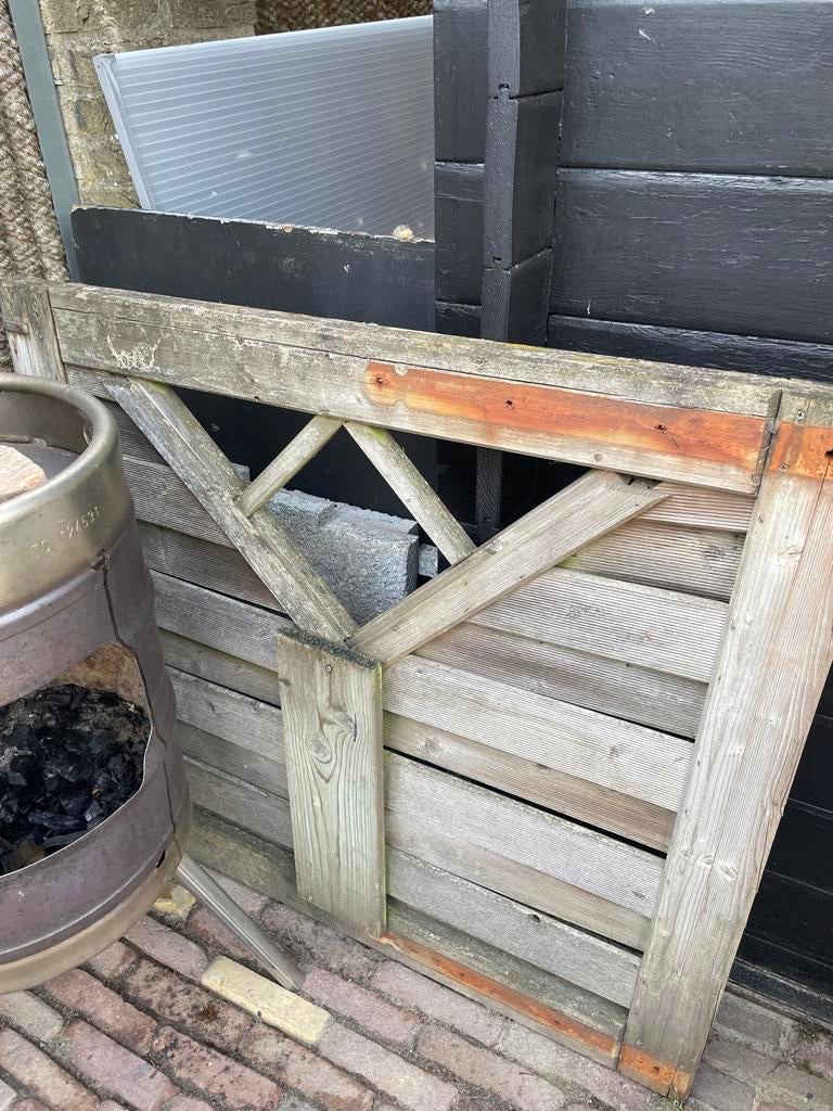 Houten tuinhek, Tuin en Terras, Ophalen, Gebruikt, Hout, Tuinhek