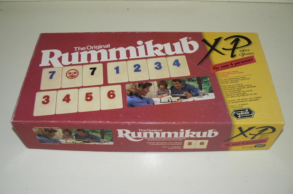 The Original Rummikub XP. Voor 6 spelers met grote stenen., Vijf spelers of meer, Ophalen of Verzenden, Zo goed als nieuw, Goliath.