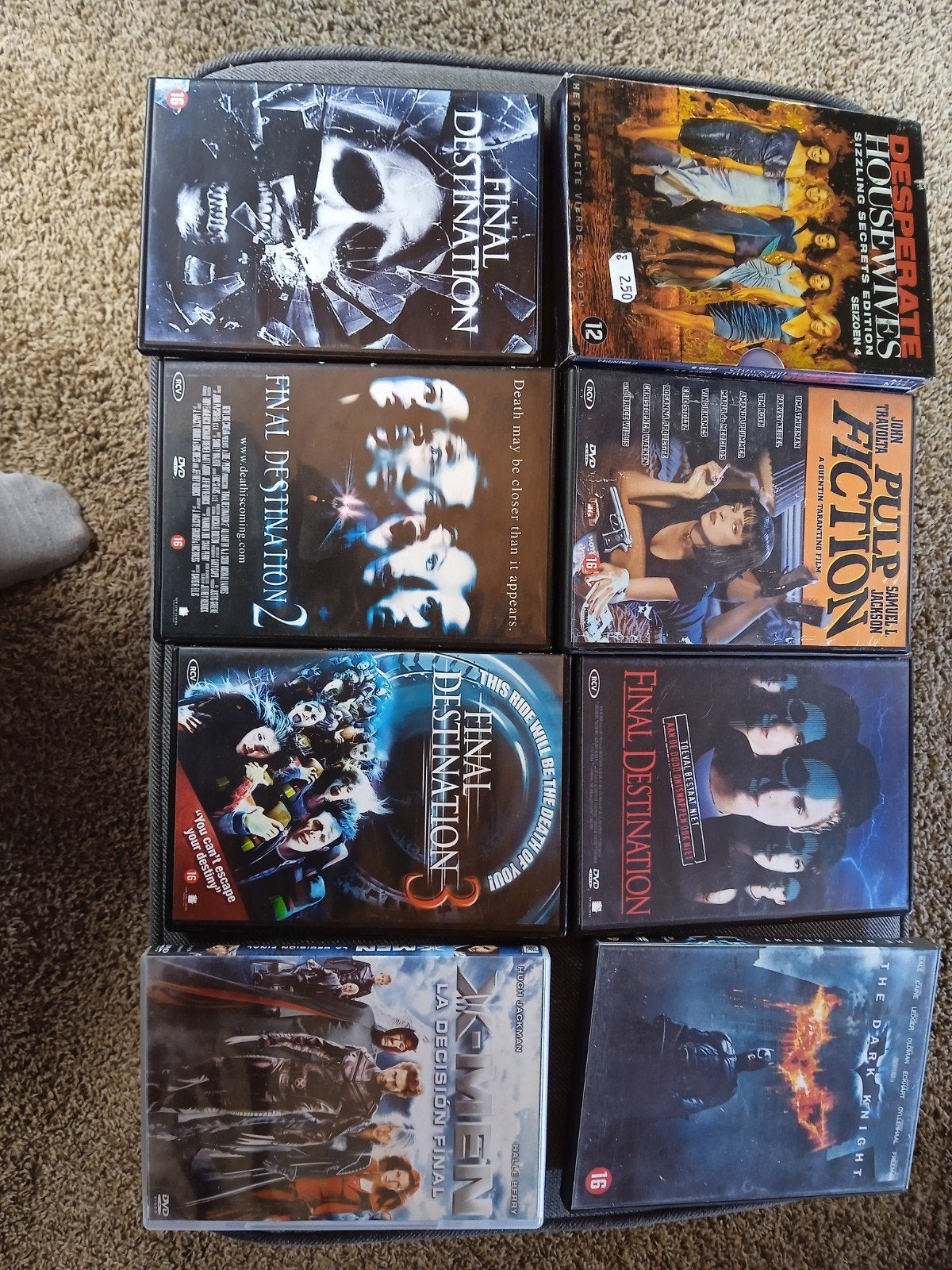Dvd final destination, x-men, the dark night, pulp fiction, Cd's en Dvd's, Alle leeftijden, Ophalen of Verzenden, Zo goed als nieuw