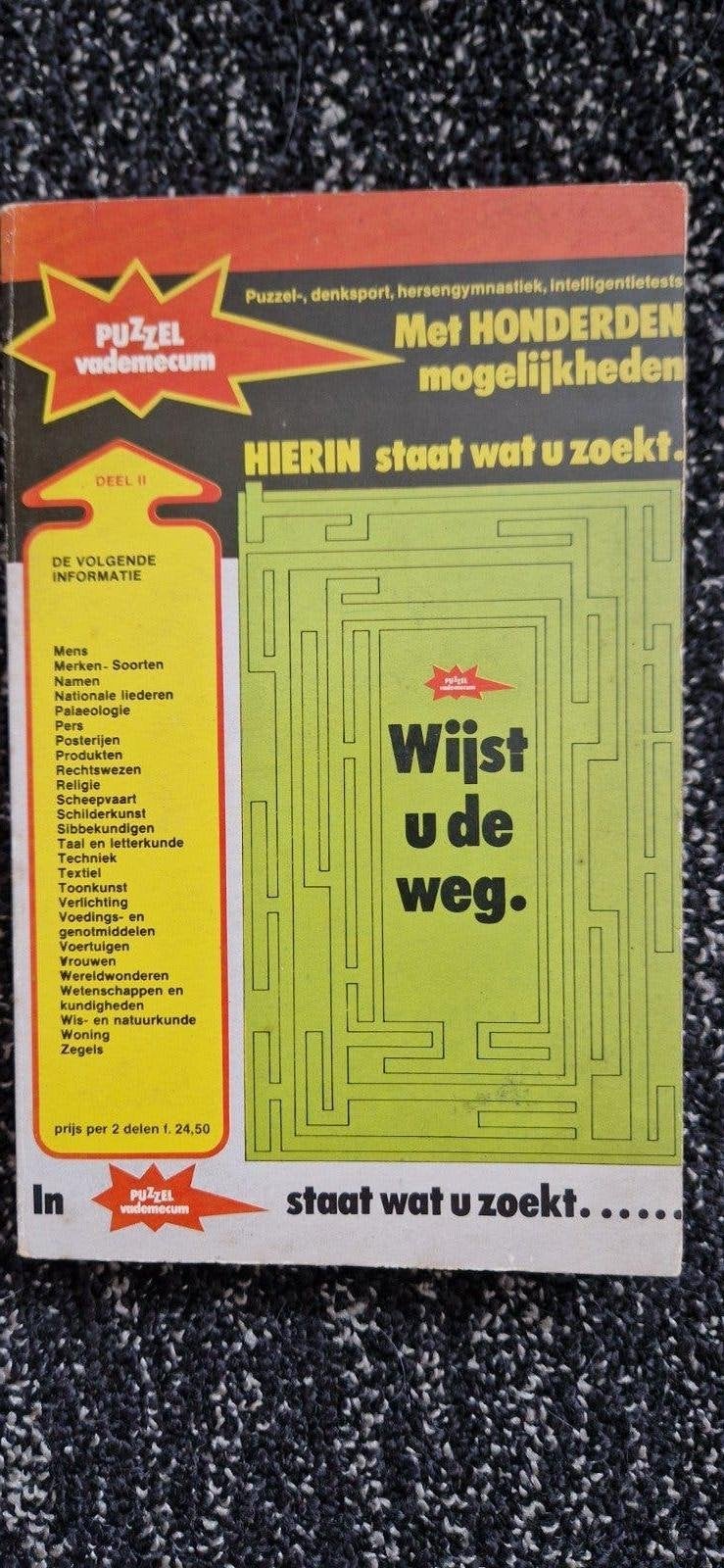 Puzzel Vademecum Deel 2 - Weet jij de weg?, Ophalen of Verzenden, Minder dan 500 stukjes, Gebruikt, Puzzelboek