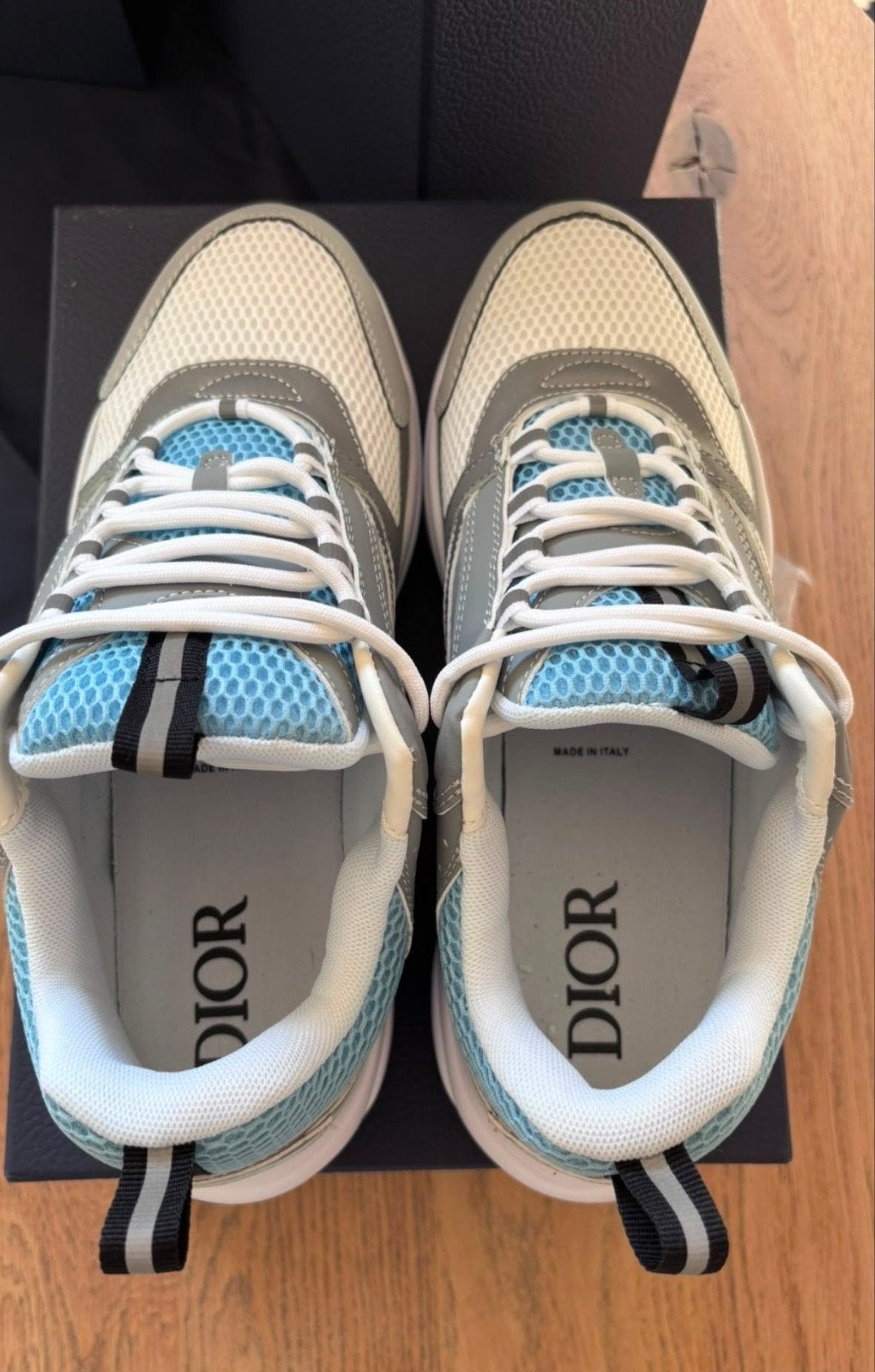Dior B22 Sneakers Wit/Blauw Maat 46, Wit, Ophalen of Verzenden, Dior, Sneakers of Gympen