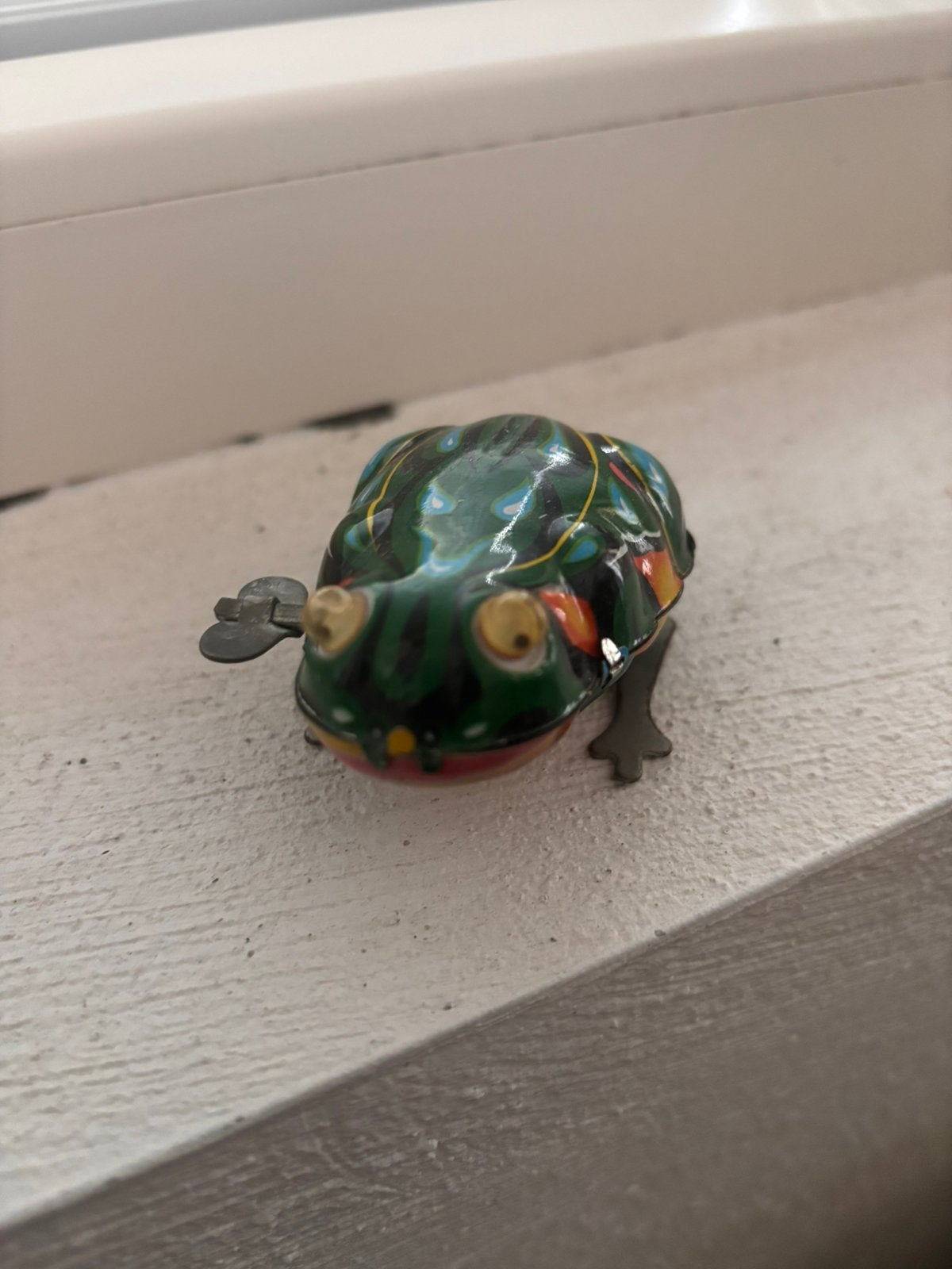 Vintage blikken opwindkikker – Made in China, Ophalen of Verzenden