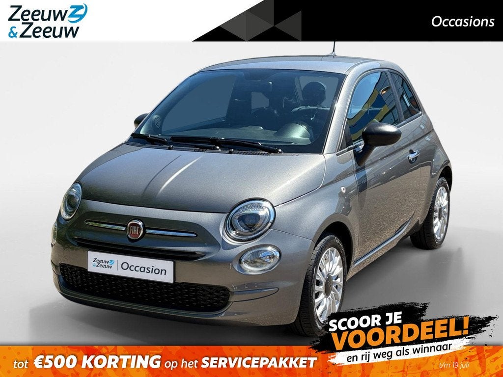 Fiat 500 1.0 Hybrid Cult Airco , lichtmetalen velgen 15" , n, Voorwielaandrijving, 12 maanden, Stof, Euro 6