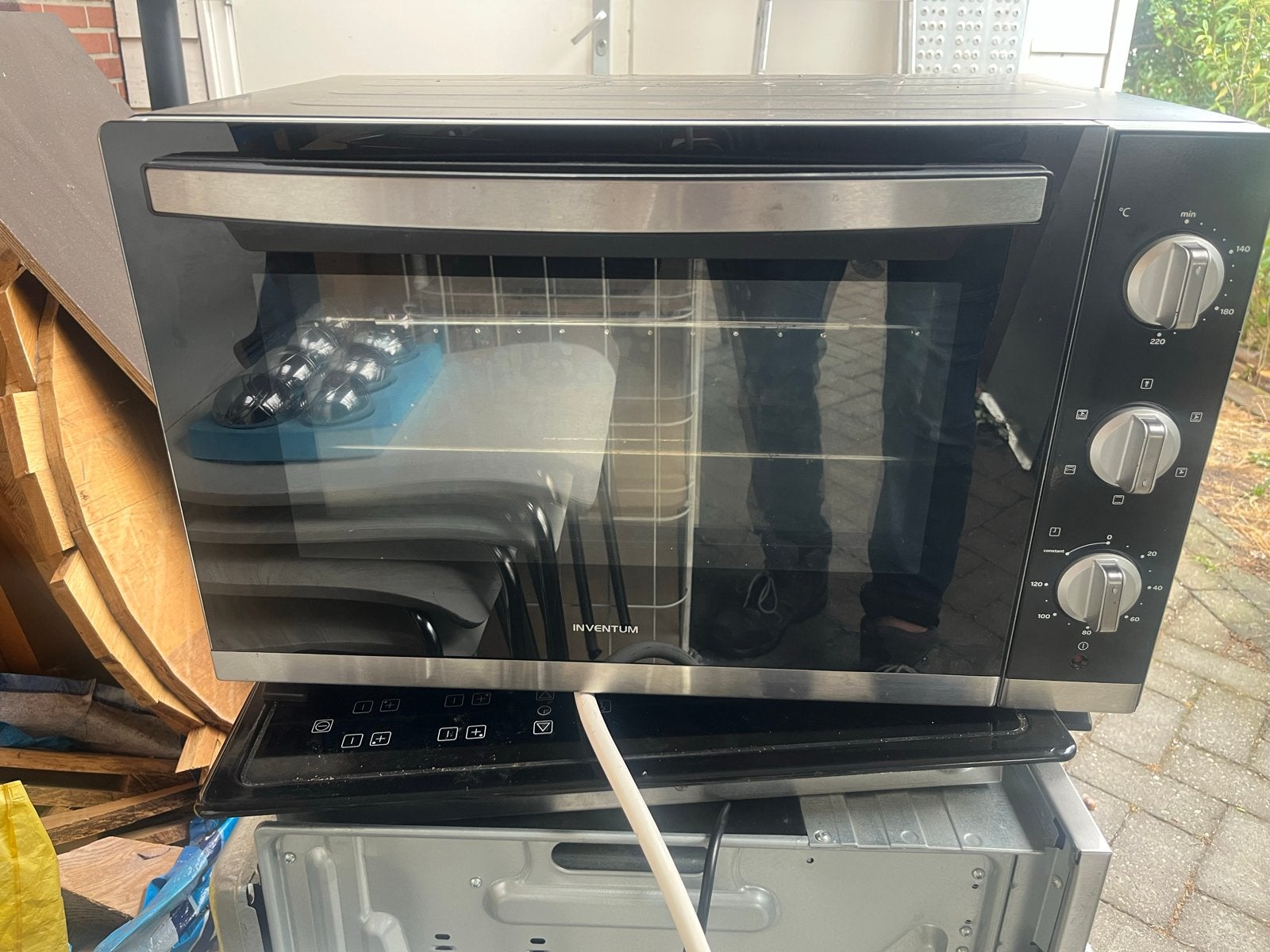 Vrijstaande Grill Oven - Inventum OV466CS/02, Ophalen, Zo goed als nieuw, Oven met grill, Inventum