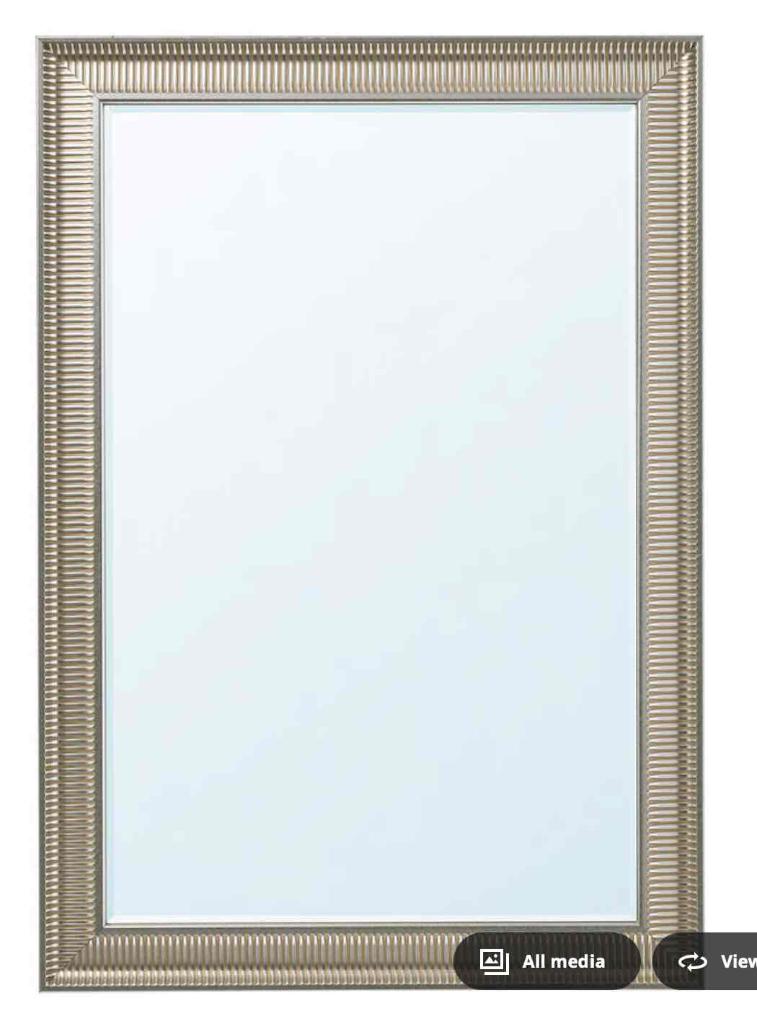 IKEA Songe silver mirror, Ophalen, 125 cm of meer, Zo goed als nieuw, Minder dan 100 cm