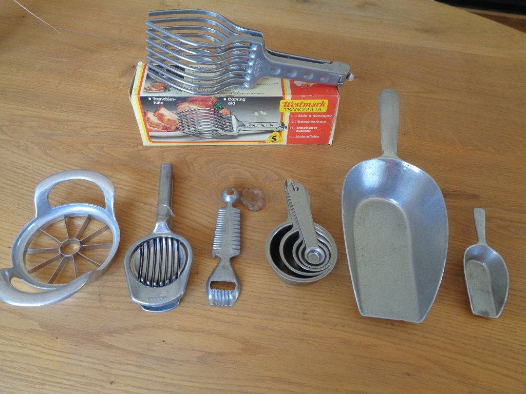 Vintage:WESTMARK boterkruller,trancheerhulp.meelschep, Overige typen, Zilver, Ophalen of Verzenden, Zo goed als nieuw