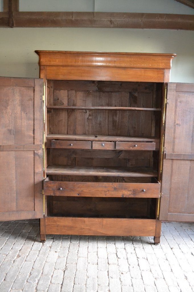Prachtige strakke antieke eiken houten Louis Philippe kast., Antiek en Kunst, Verzenden