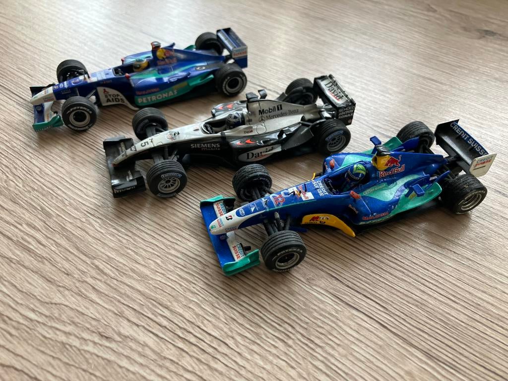 3x F1 model 1:43 Minichamp ( samen €20,-), Hobby en Vrije tijd, Modelauto's | 1:43, Ophalen of Verzenden, Zo goed als nieuw, Auto