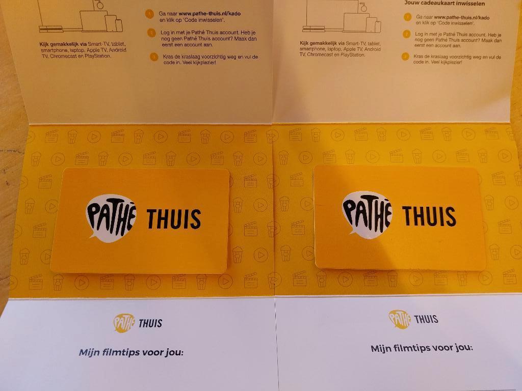 Pathé Thuis bioscoop, Tickets en Kaartjes, Eén persoon, Cadeaubon
